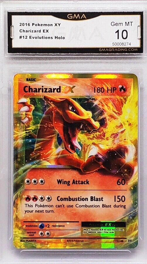 GRADED 10! HOT! 🔥 CHARIZARD EX 12/108 ULTRA RARE HOLO GRADED 10! HOT! 🔥 CHARIZARD EX 12/108 ULTRA RARE HOLO