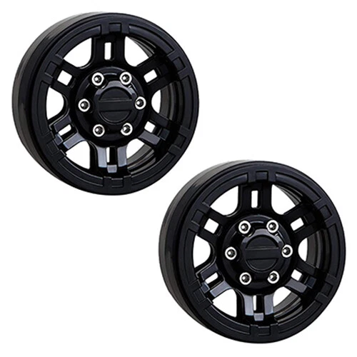 Комплект колес GMade 2 шт. NR02 1,9 дюйма Beadlock с шестигранником 12 мм - черные GMA70264 - Изображение 2 из 2