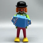 Playmobil Musical Circus Clown Accordion Romani Male Adult Figure Nose 3319x VTG