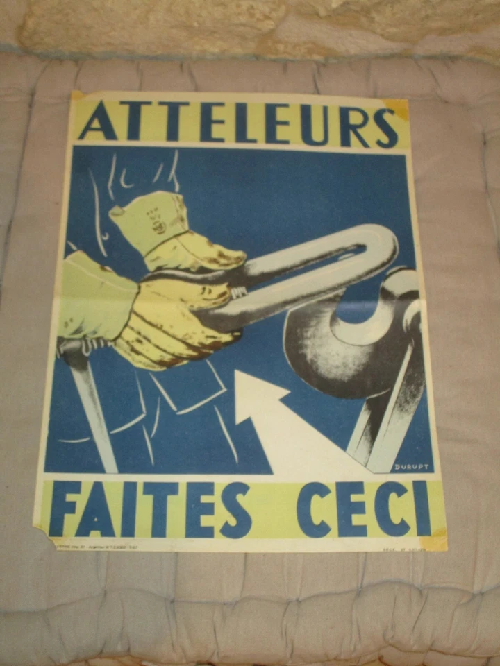 Affiche prévention sécurité SNCF 1967 - Photo 1/1