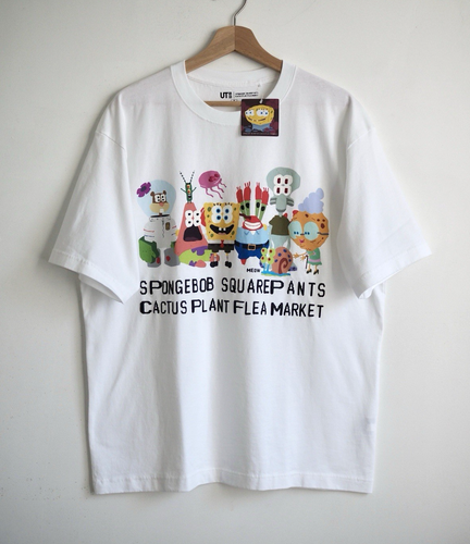 Spongebob Schwammkopf Oversized LARGE Kaktus Pflanze Flohmarkt Uniqlo T-Shirt