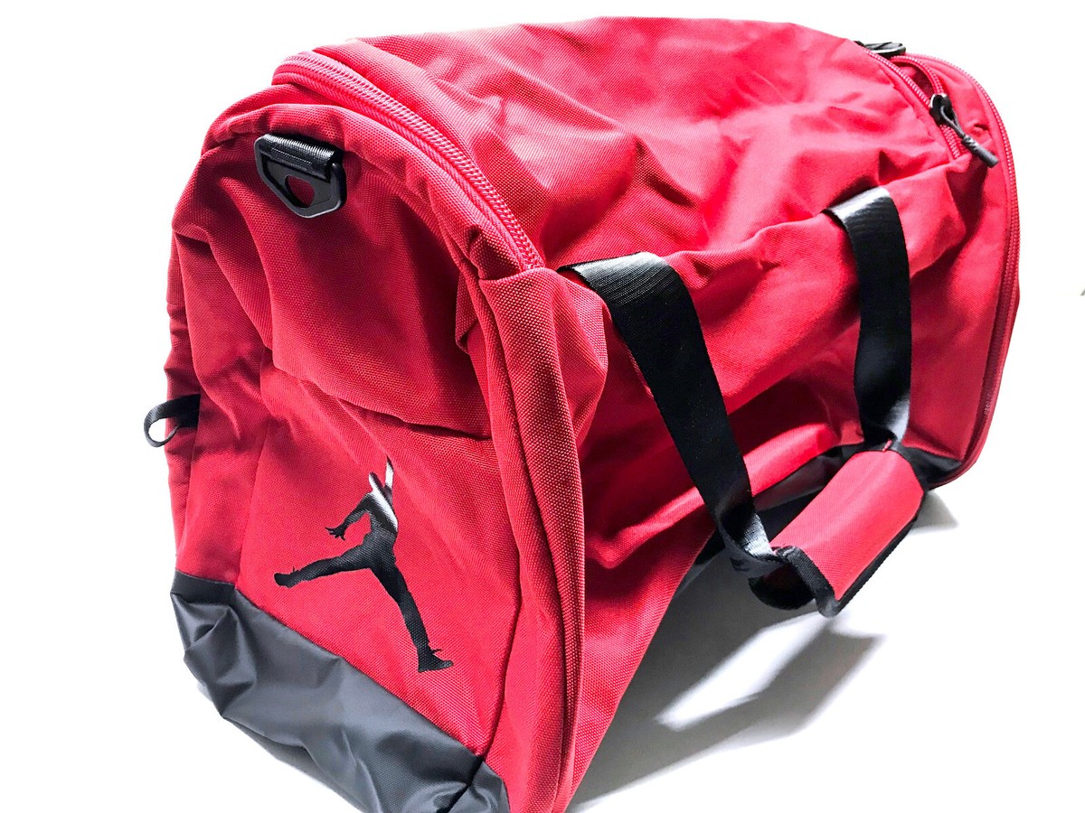 NIKE AIR JORDAN VELOCITY DUFFLE BAG GYM RED/BLACK SIZE MEDIUM