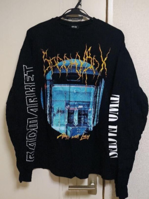 the GazettE HALLOWEEN NIGHT Logo Sleeve Shirts Tee Black Japanese