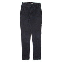 LEVI'S 721 High Rise Womens Jeans Black Slim Skinny W28 L30