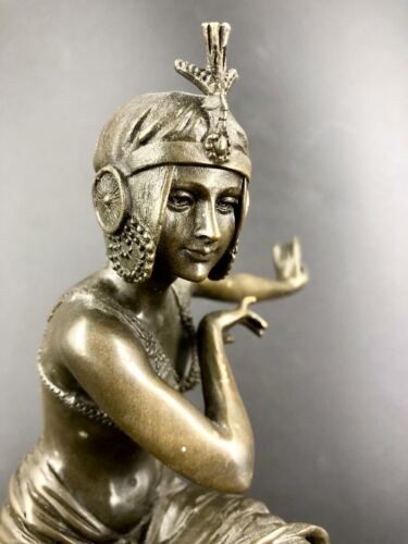 Bronzeskulptur Art Deco Tänzerin Chiparus Skulptur Bronze Tanzende Babylon - Bild 6 von 11