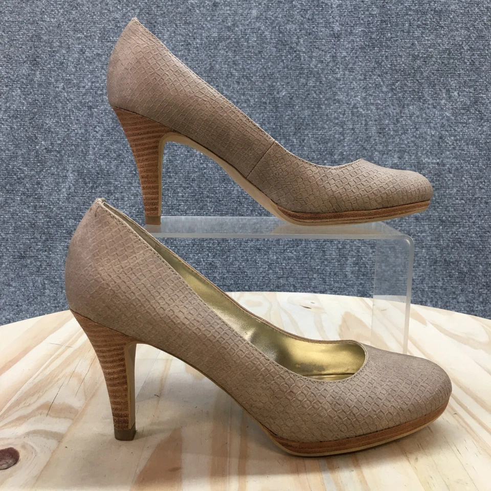 Zapatos AK Anne Klein para mujer 5,5 M de salón marrón sin cordones cómodos informales tacones de aguja Foto 2 de 4