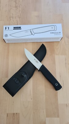 Fällkniven F1 Messer Lam. VGWolf Stahl, Leder Scheide, NEU OVP