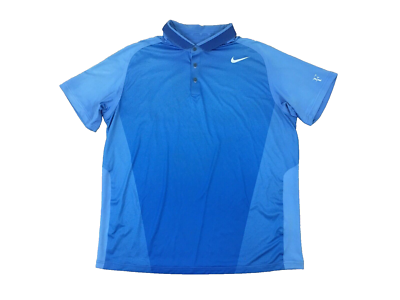 Nike RF Roger Federer 2013 US Open Tennis Polo Shirt Mens 2XL Blue