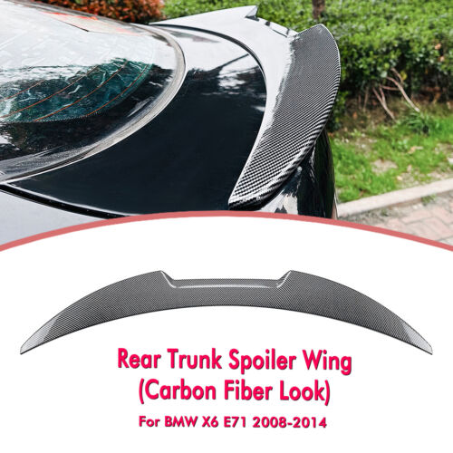 Car Rear Trunk Spoiler Lip Wing Bodykit For BMW X Series X6 E71 08-14 CB Look - Foto 1 di 11