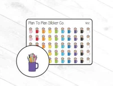 1652~~Pencil Cup  Planner Stickers.