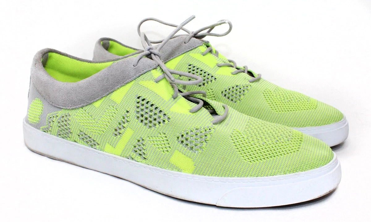 Ladies neon green sneakers top
