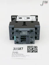 31587 SIEMENS POWER CONTACTOR, 400V, 32A, 15KW (NEW) 3RT2027-1AL20