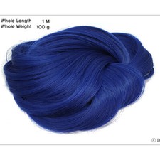 Dollmore 100 gram hair of BJD Heat Resistant Hair D/Blue : 100g