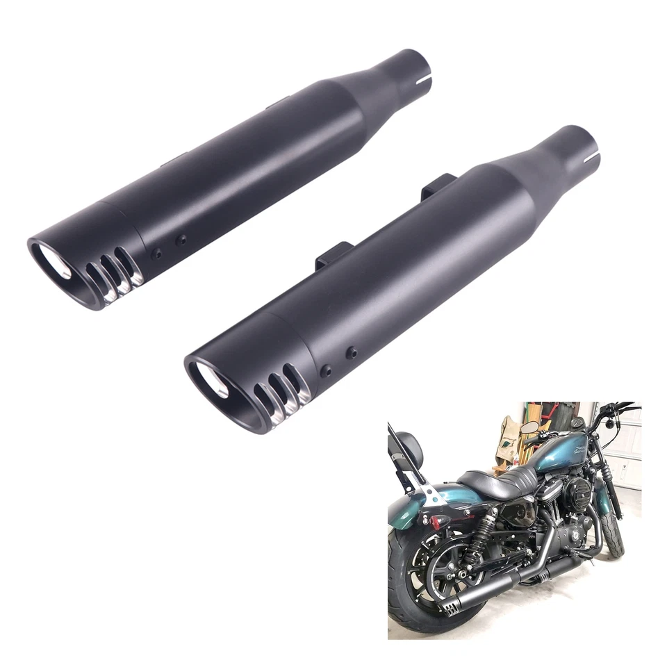 3" Slip on Mufflers Exhaust for Harley Sportster XL 883/1200 2014-2020 Upgrading - Изображение 2 из 4