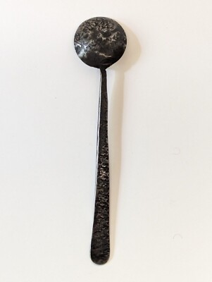 Blacksmith Forged Hammered Steel Round Spoon 7.5  Handmade BUY 1 GET 2 FREE