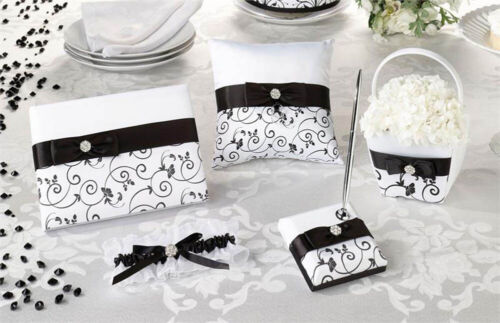 Lillian Rose Wedding Black White Pen Set for Guestbook PEN730B - Afbeelding 1 van 7