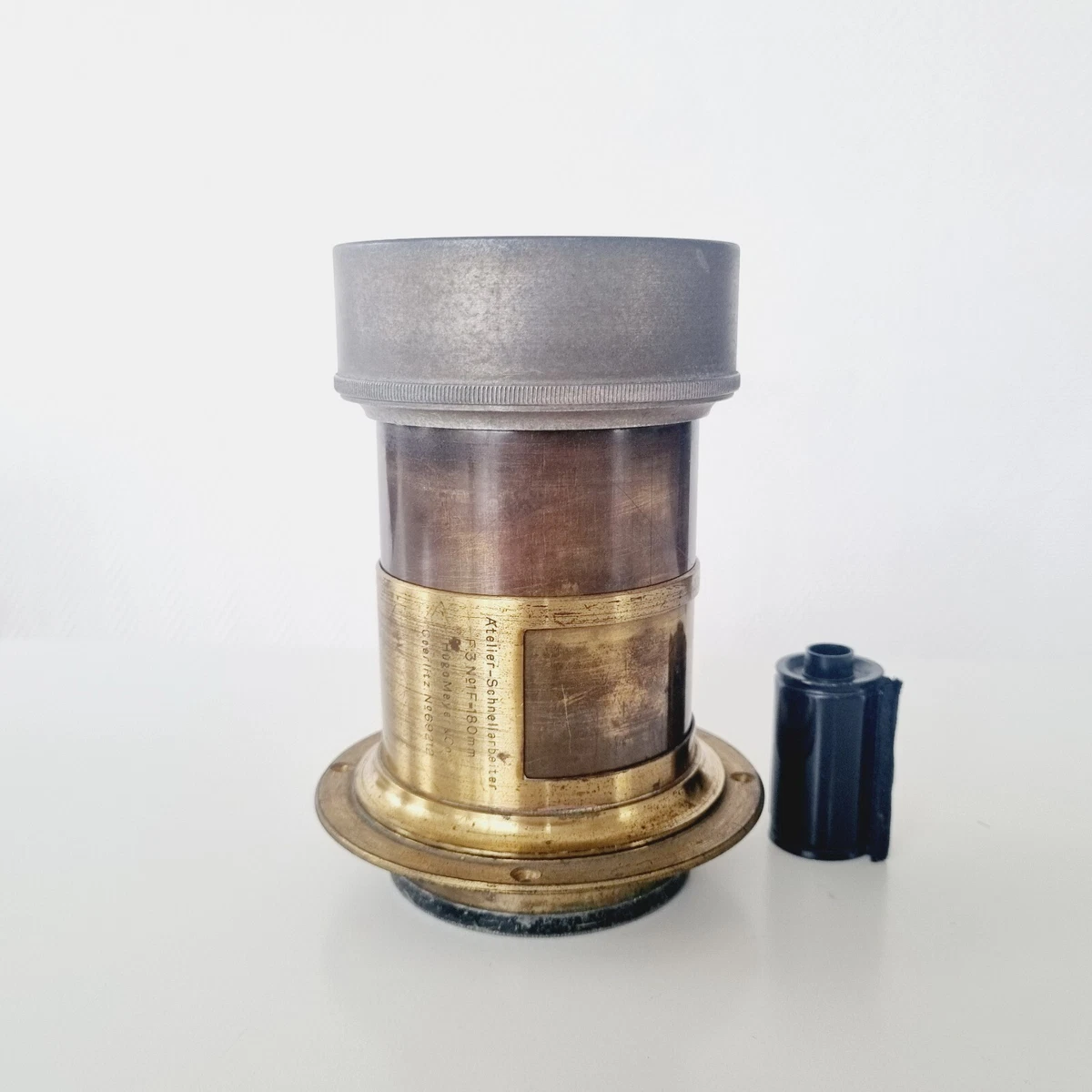 Objectif Ancien Petzval En Laiton - 200 Mm F/4 - Occasion