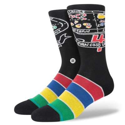 Stance ELF Food Groups Candy Corn Black Crew Height Socks Unisex Size Medium