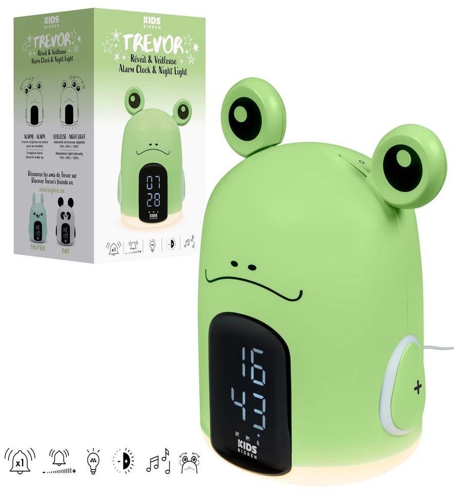 BIGBEN KIDS FROG LUCE NOTTURNA E SVEGLIA PER BAMBINI INTERATTIVA PER CAMERETTA