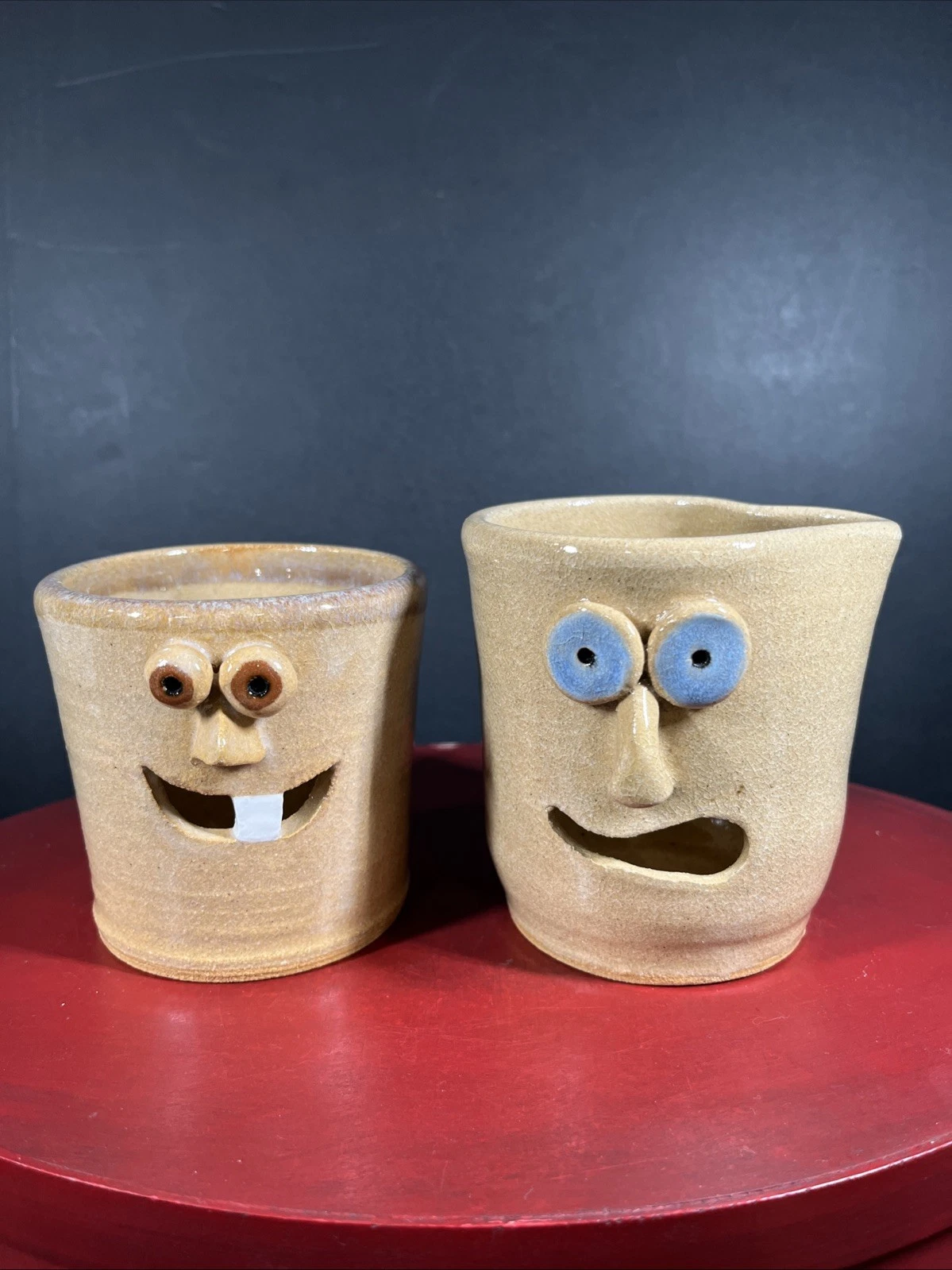 Funny Face Art Pottery Kitchen Egg Separator Office Organizer Set 2 Whimsical
Opens in a new window