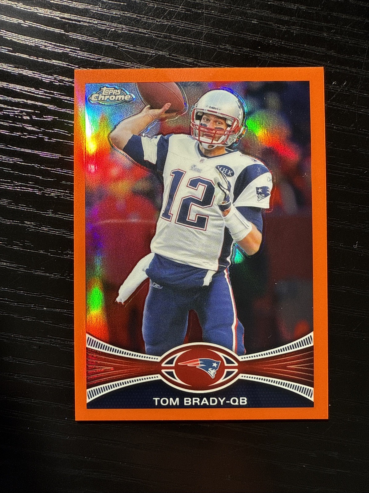 2012 Topps Chrome #220 Tom Brady Orange Refractor