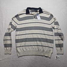  NEW Chaps Polo 1/4 Zip White Long Sleeve Pullover Sweater Adult Men's XL NEW 
