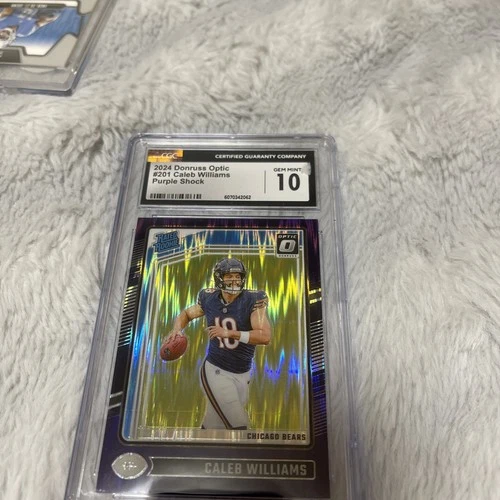 2024 Panini Donruss Optic - Rated Rookie Caleb Williams #201 Purple Shock Prizm