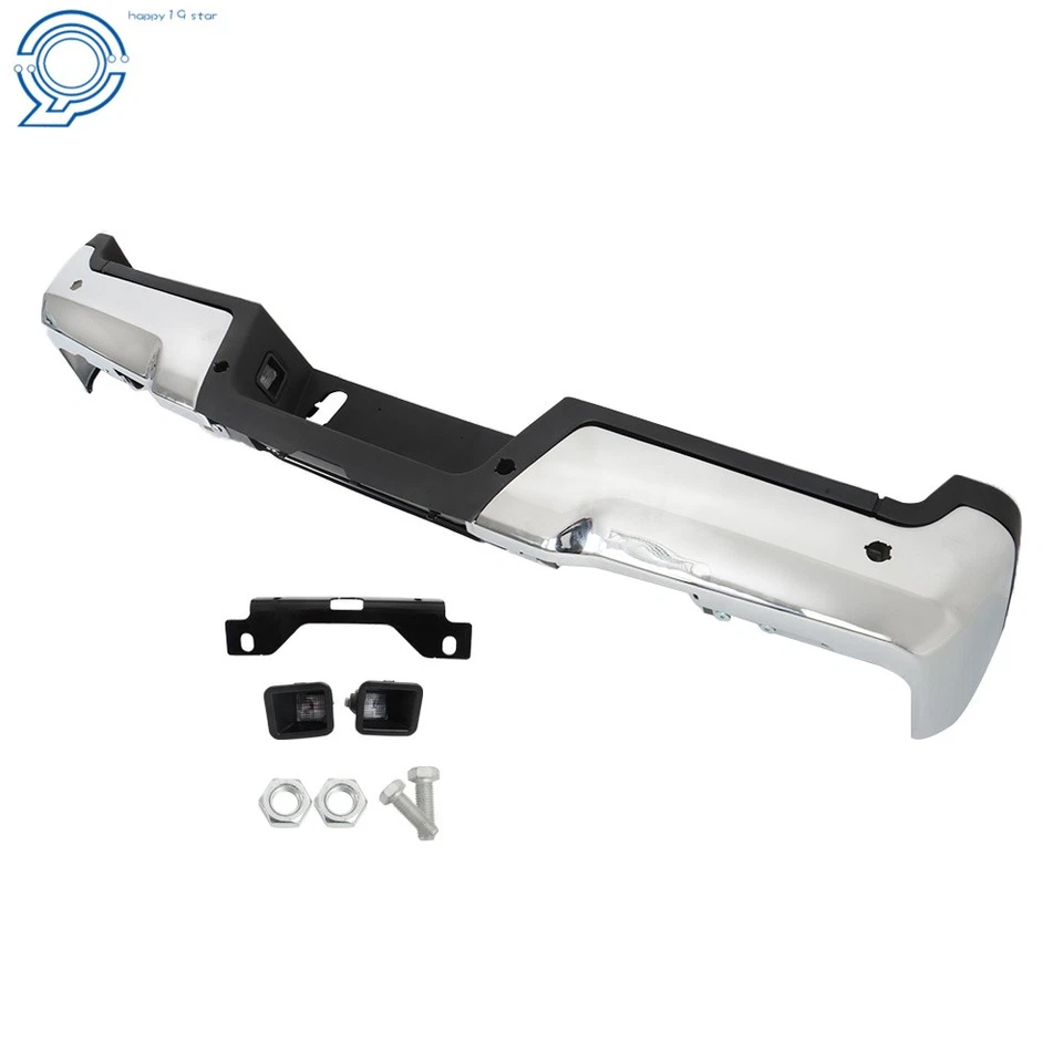 Rear Bumper Assembly For Ford F-250 F-350 Super Duty 2017 18-2019 Chrome w/ Park Foto 4 de 4