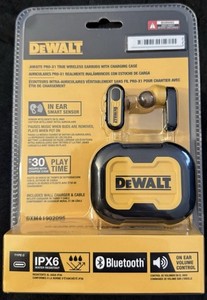 DeWALT DXMA1902095 Pro-X1 Jobsite Wireless Earbuds With Charging Case