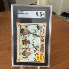 1968 Topps Baseball #490 Super Stars Mantle Mays Killebrew HOF SGC 9.5