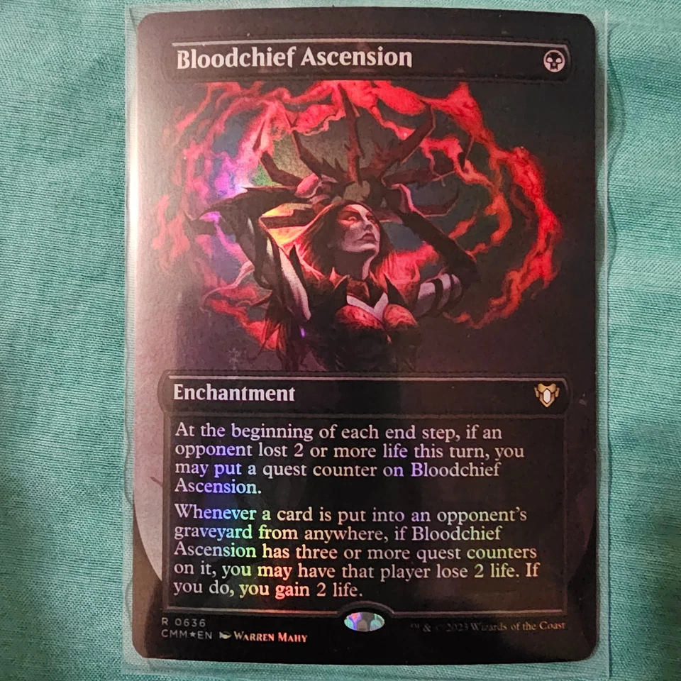MTG - Bloodchief Ascension Borderless CMM0636 - Commander Masters - Foil NM - Image 2 of 3