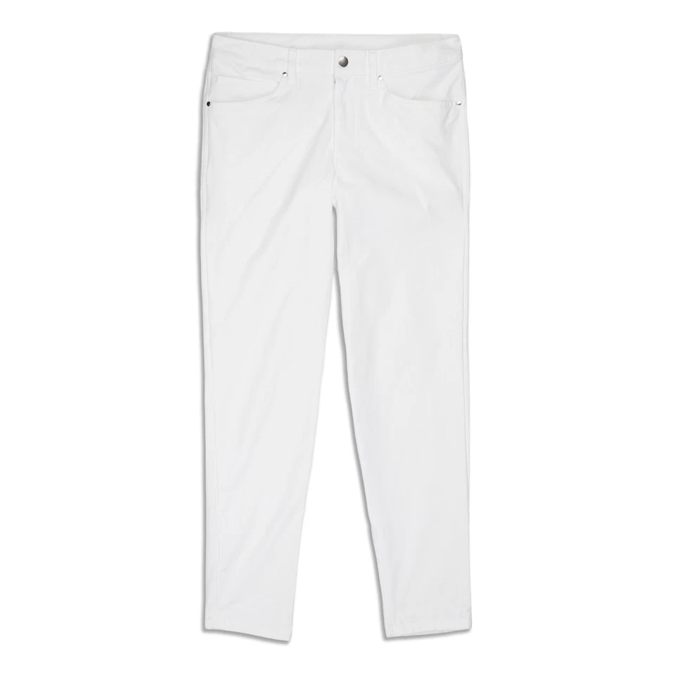 Pantalón Lululemon ABC Slim-Fit 5 Bolsillos 32L Talla 28 Blanco