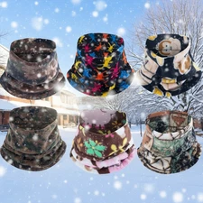 Winter Neck Gaiter Face Cover Adjustable Cotton Fleece Breathable Scarf Ski Mask