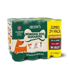 Chester’s Working Dog Chunks Wet Food In Jelly Wet Dog Food Balanced 24x400g 2.35 per kilo