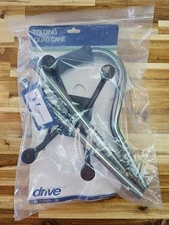 Drive Medical Folding Quad Cane, Small Base, Charcoal