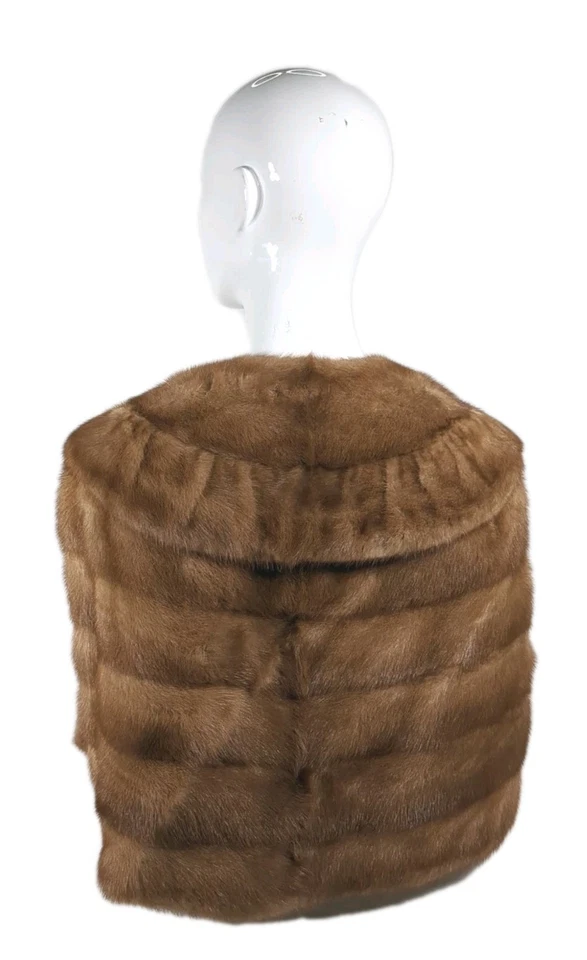 Autumn Haze Emba Natural Brown Mutation Mink Stole Crandell Furs Vintage Omaha - Image 2 of 4