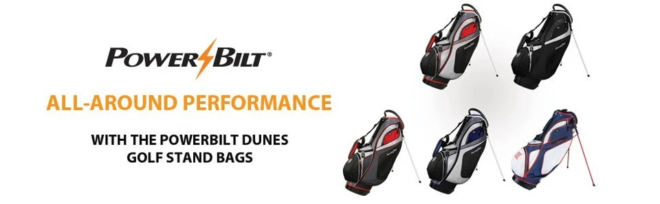 ¡Nuevo! Bolsa de pie de golf Powerbilt TPS Dunes 14 vías nailon ligero 5,4 libras Foto 2 de 4