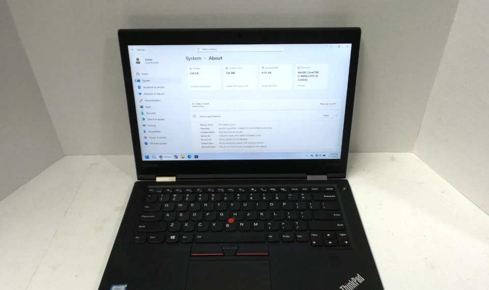Lenovo ThinkPad X1 Carbon 4ta Generación | Core i7 | 8GB RAM | 256GB NVMe | Win 11 Pro Foto 2 de 4