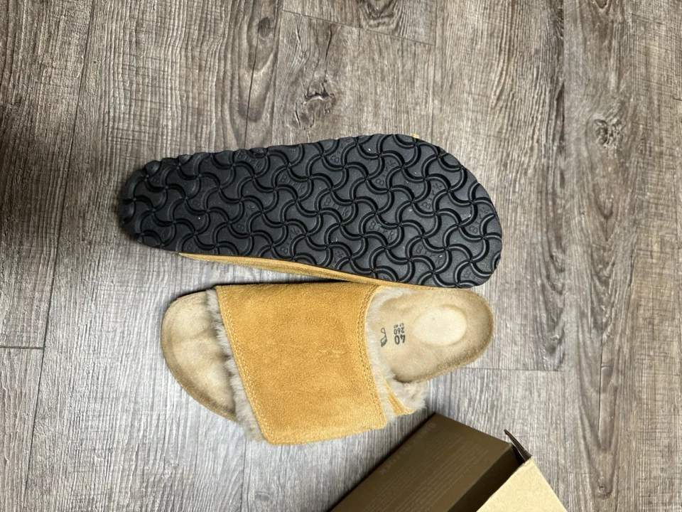Toboganes de piel de oveja Stussy Birkenstock Solana - Caramelo - Talla 40 EU - US 9 L 7 M Foto 4 de 4