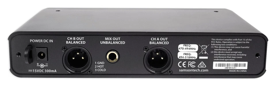 Samson Concert 288 All-In-One UHF Beltpack Lavalier Headset Wireless Mic System - Image 3 of 4