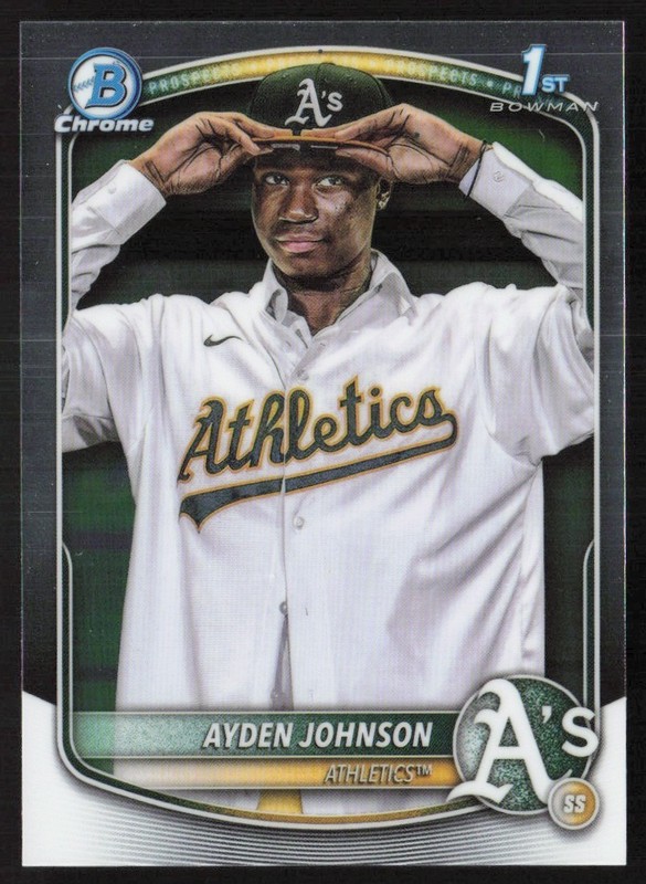 2025 Bowman Chrome Prospects Ayden Johnson #BCP-197 GS1-2