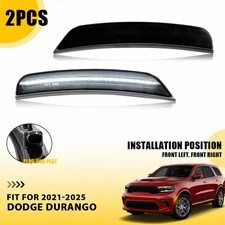 Front Bumper Side Marker Light Lamp Left Right Fits 2021-25 Dodge Durango White