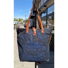 CAMPOMAGGI TEODORANO Italy Blue Canvas Leathe...
