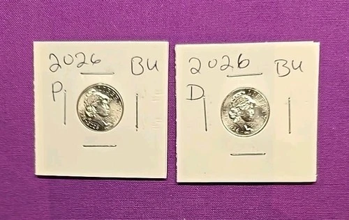 2026 P & D Emerging Liberty Dimes "BU"  In Coin Flips! **FREE SHIPPING**#wj499