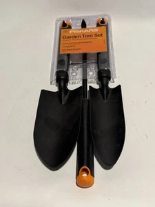 Fiskars 3 Ensemble d'outils de jardin de pièce - Trowel, transplantateur et cultivateur Nouveau