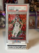 2023 Panini Mosaic #77 Giannis Antetokounmpo Red Seismic /299 PSA 9