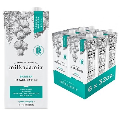 Milkadamia Barista Macadamia Milk, Excellent Source of Calcium, Plant Based, ...