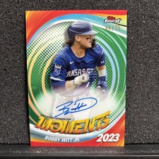 2025 Topps Finest Baseball - BOBBY WITT JR. Moments Auto Green /75 - #FMA-BW
