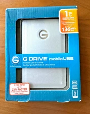 G-Technology G-DRIVE mobile USB Portable USB 3.0 Hard Drive 1TB 7200RPM 0G02874