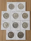 1.47oz Silver Lot of 10 Kennedy 40% Silver Half Dollars (1966, 1967x7, 1968-Dx2)